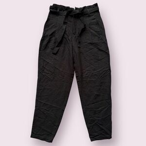 Blank NYC Black Paper Bag Linen Pants